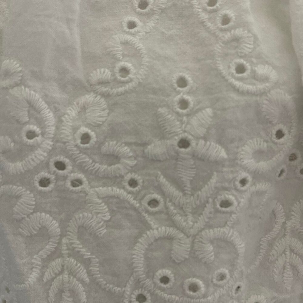 Jennifer & Grace White Eyelet Cotton Midi Skirt Women’s L Cottagecore Boho - Picture 8 of 9